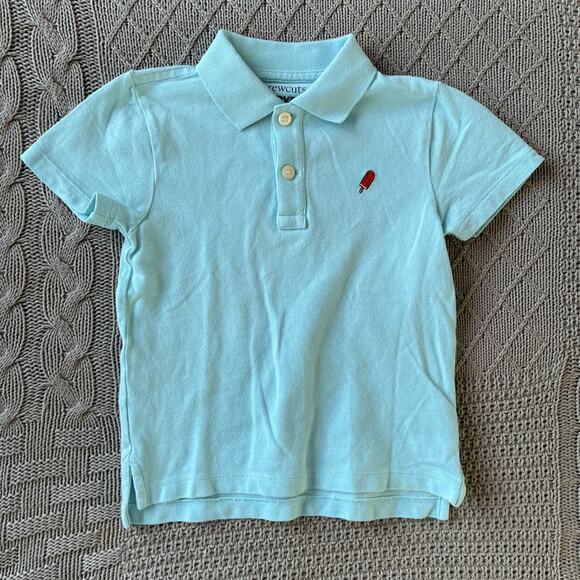 Crewcuts Teal Polo with Embroidered Popsicle - 2 - Picture 1 of 9